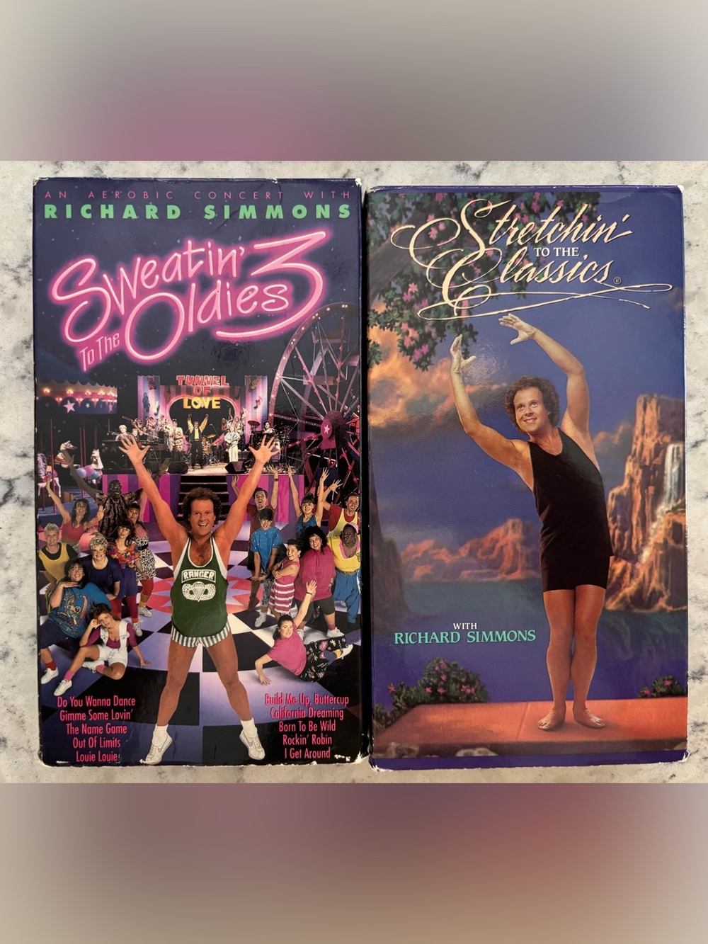 Richard Simmons Stretching To Classics And Sweating To The Oldies 3 VHS Set